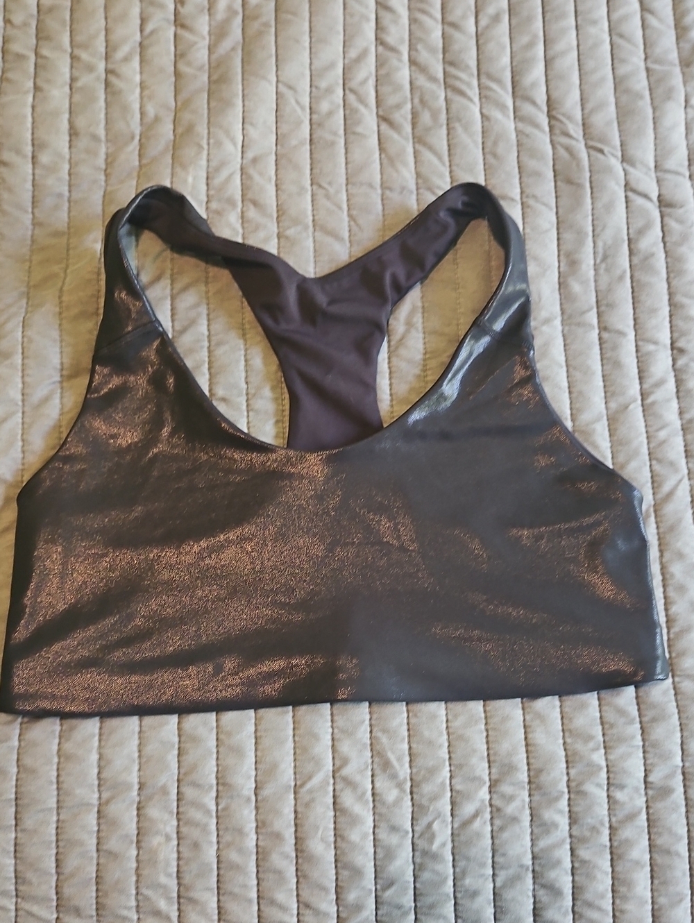 Old Navy Active Powersoft XL Medium Dupoort Go-dry Sports Bra Faux Leather Black